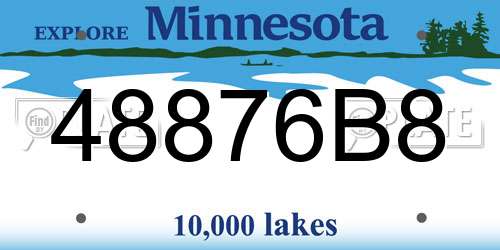 48876B8 Minnesota License Plate