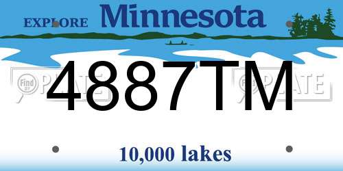 4887TM Minnesota License Plate