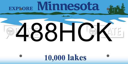 488HCK Minnesota License Plate