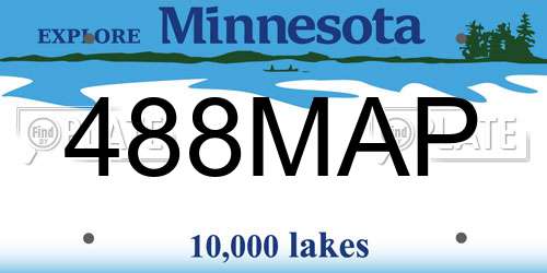 488MAP Minnesota License Plate