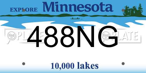 488NG Minnesota License Plate