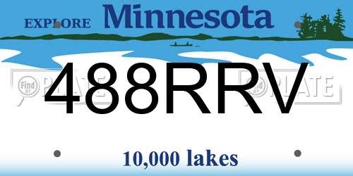 488RRV Minnesota License Plate