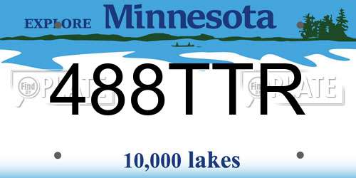 488TTR Minnesota License Plate