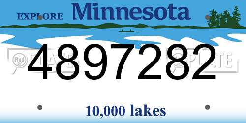 4897282 Minnesota License Plate