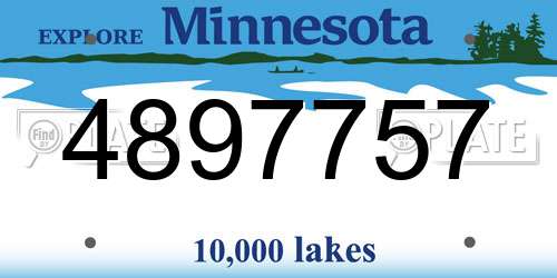 4897757 Minnesota License Plate