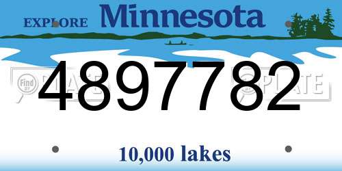 4897782 Minnesota License Plate