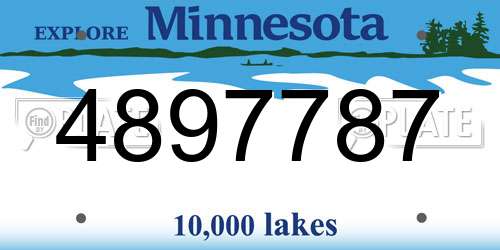 4897787 Minnesota License Plate