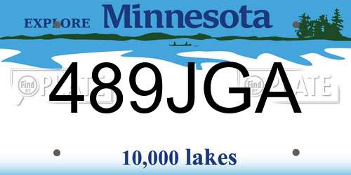 489JGA Minnesota License Plate