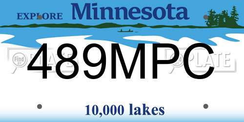 489MPC Minnesota License Plate