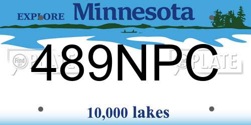 489NPC Minnesota License Plate