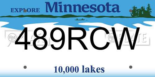 489RCW Minnesota License Plate
