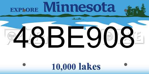 48BE908 Minnesota License Plate