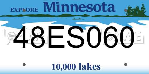 48ES060 Minnesota License Plate