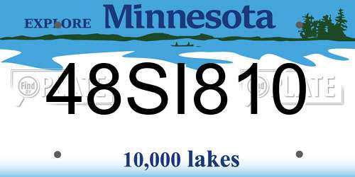 48SI810 Minnesota License Plate