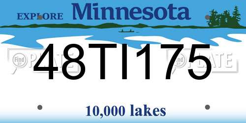 48TI175 Minnesota License Plate