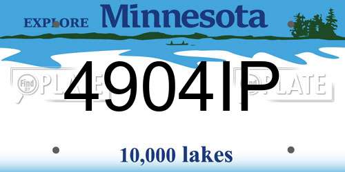 4904IP Minnesota License Plate