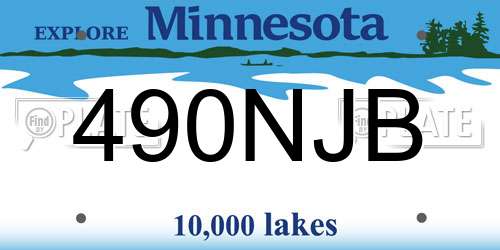 490NJB Minnesota License Plate