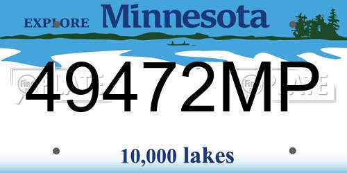 49472MP Minnesota License Plate