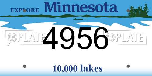 4956 Minnesota License Plate