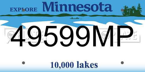 49599MP Minnesota License Plate