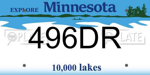 496DR Minnesota License Plate