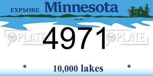 4971 Minnesota License Plate