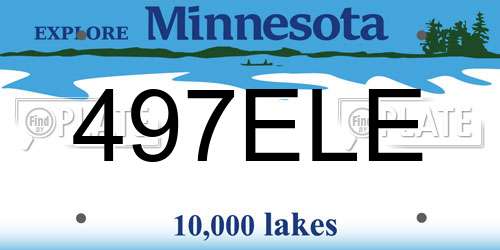497ELE Minnesota License Plate