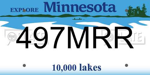 497MRR Minnesota License Plate