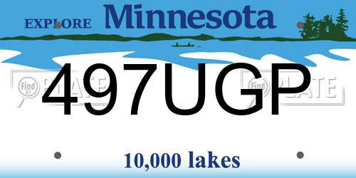 497UGP Minnesota License Plate