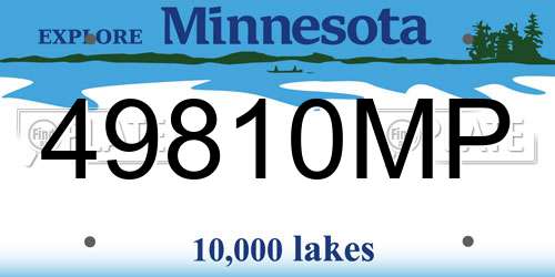49810MP Minnesota License Plate