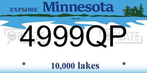 4999QP Minnesota License Plate