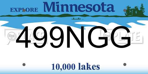 499NGG Minnesota License Plate