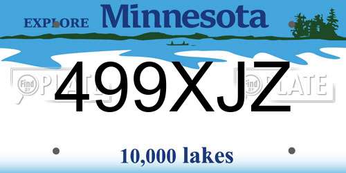 499XJZ Minnesota License Plate