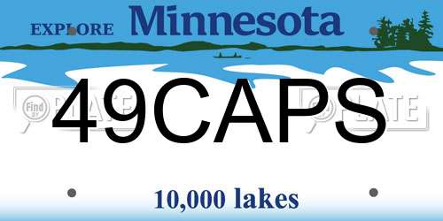 49CAPS Minnesota License Plate