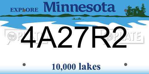 4A27R2 Minnesota License Plate