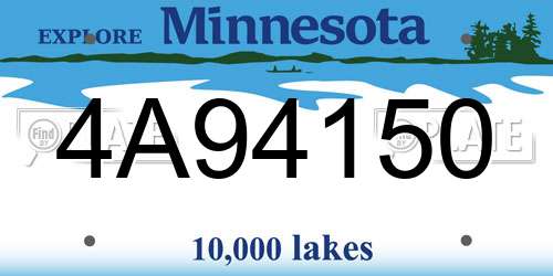 4A94150 Minnesota License Plate
