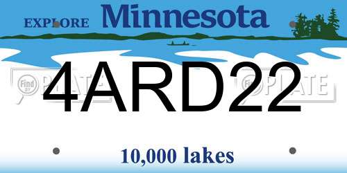 4ARD22 Minnesota License Plate