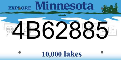 4B62885 Minnesota License Plate