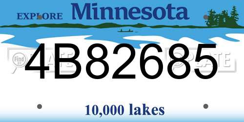 4B82685 Minnesota License Plate