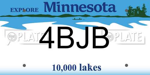 4BJB Minnesota License Plate