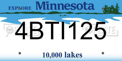 4BTI125 Minnesota License Plate