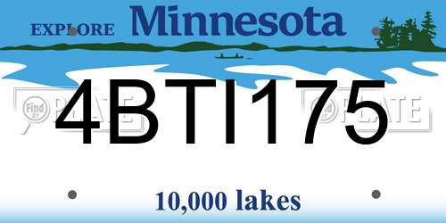 4BTI175 Minnesota License Plate