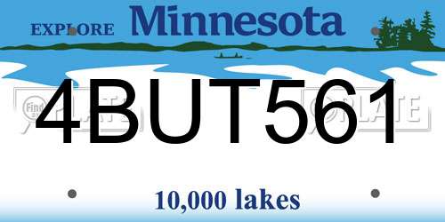 4BUT561 Minnesota License Plate