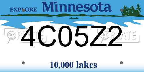 4C05Z2 Minnesota License Plate
