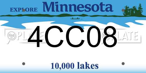 4CC08 Minnesota License Plate
