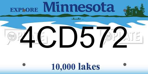 4CD572 Minnesota License Plate