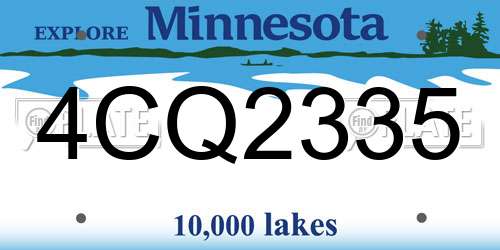 4CQ2335 Minnesota License Plate
