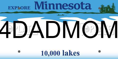 4DADMOM Minnesota License Plate