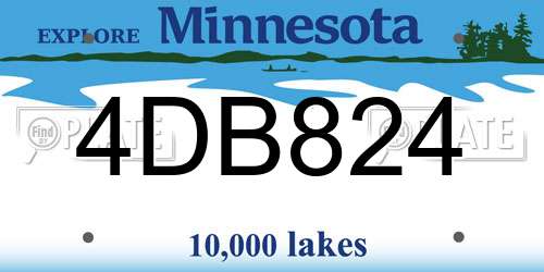 4DB824 Minnesota License Plate