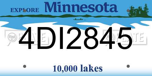 4DI2845 Minnesota License Plate